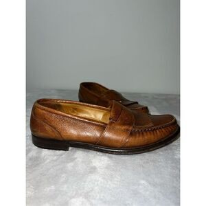 Cole Haan Men's Tassel Slip-On Leather Loafer Brown Mahogany EUC 9